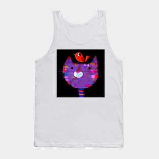 Cat With Pesky Bird Tank Top